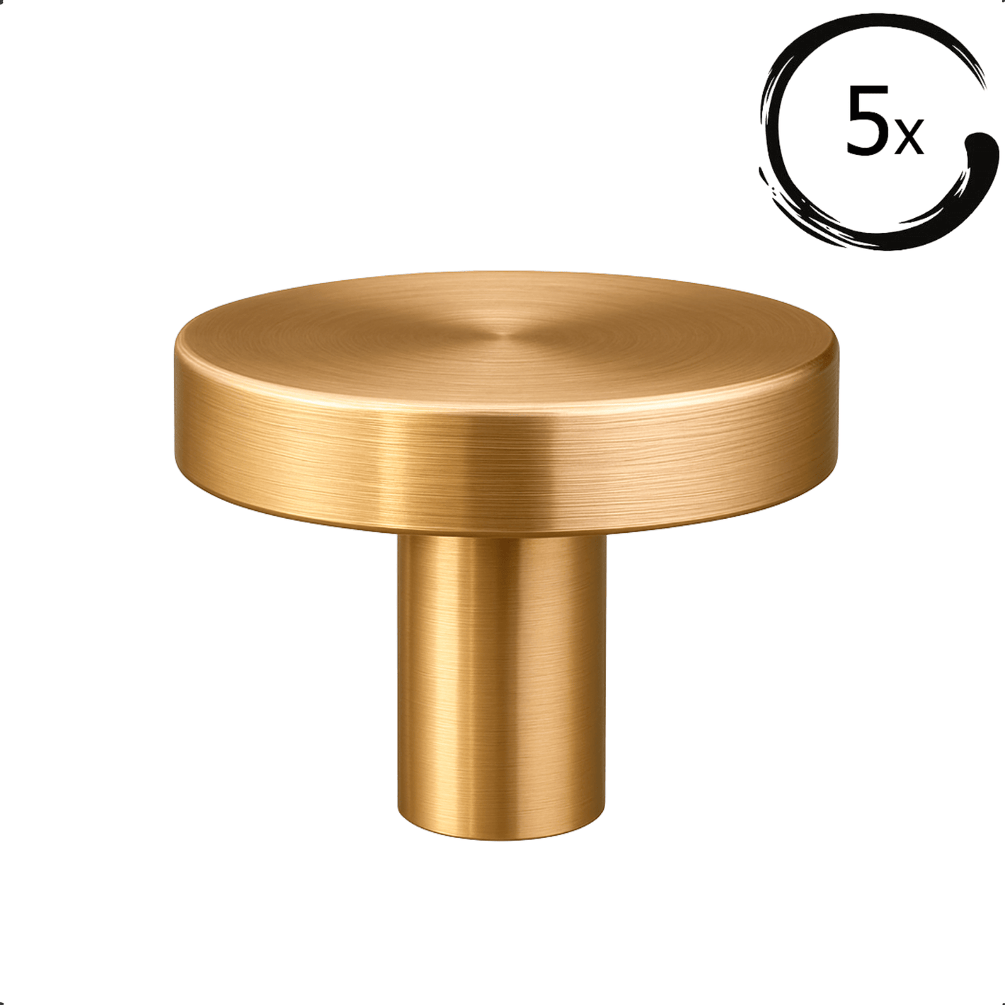 5X Deurknop Harbor Goud