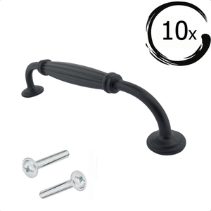 10X Handgreep / Meubelgreep Norfolk 128 mm Zwart