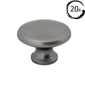 20X Deurknop Macon 27 mm Grijs