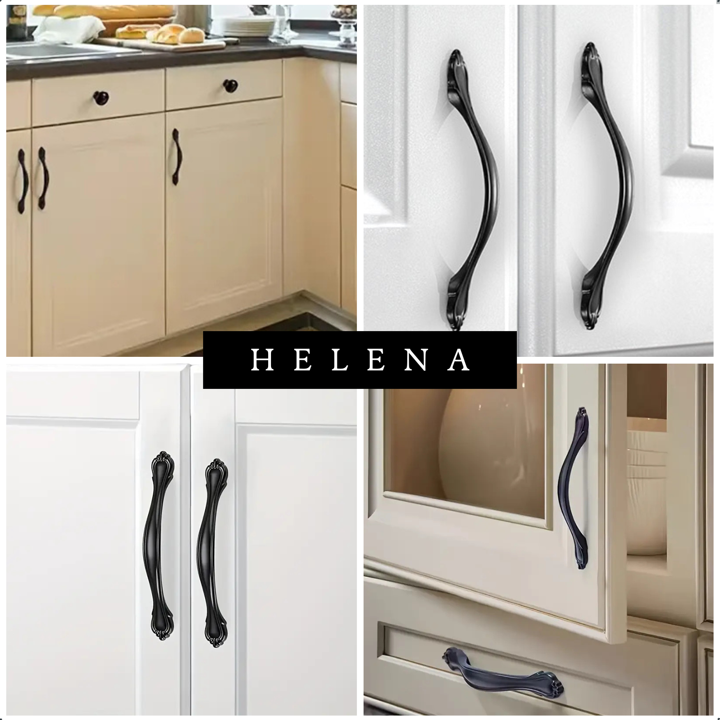 Handgreep Helena 128 mm Zwart