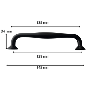 Handgreep 128mm Zwart – Laredo - BY MJM - GMJ48