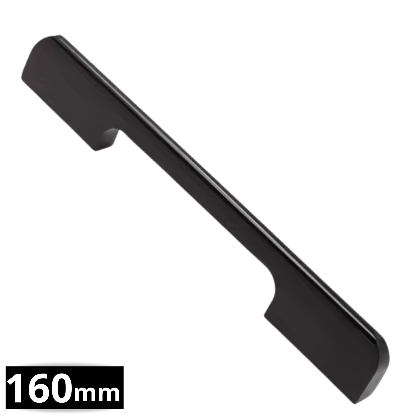 Handgreep 160mm Aluminium Zwart – Seattle - BY MJM - GMJ16