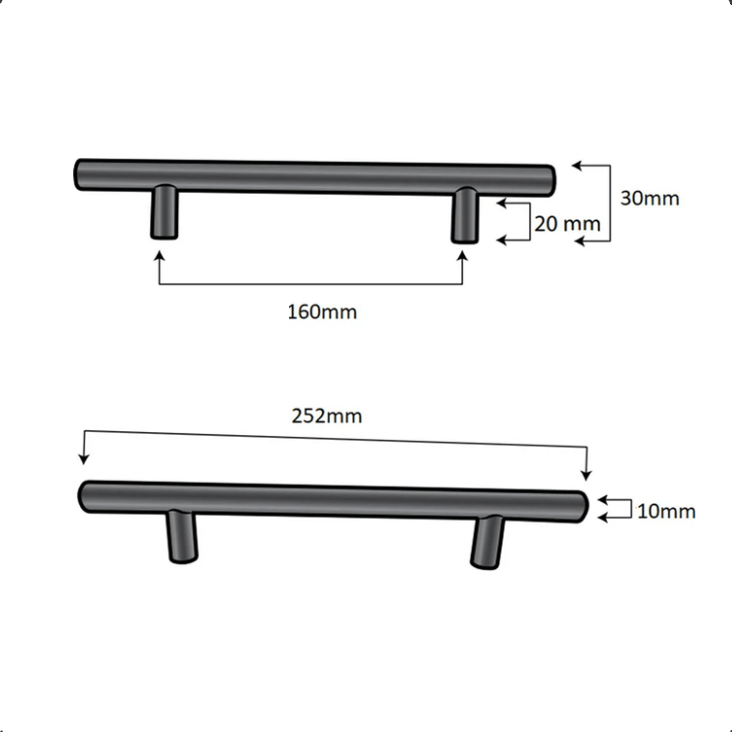 Handgreep 160mm Goud – RVS – Denver - BY MJM - GMJ84