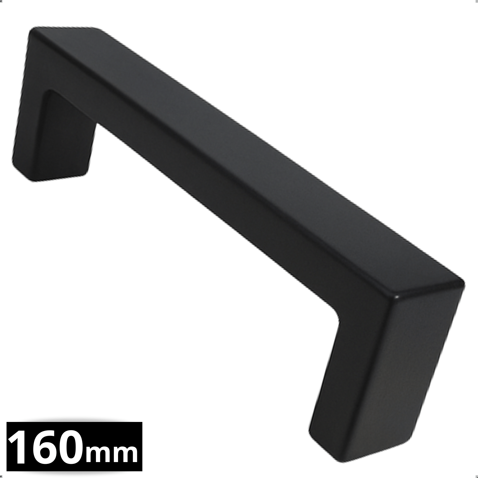 Handgreep 160mm RVS Zwart – Atlanta - BY MJM - GMJ14