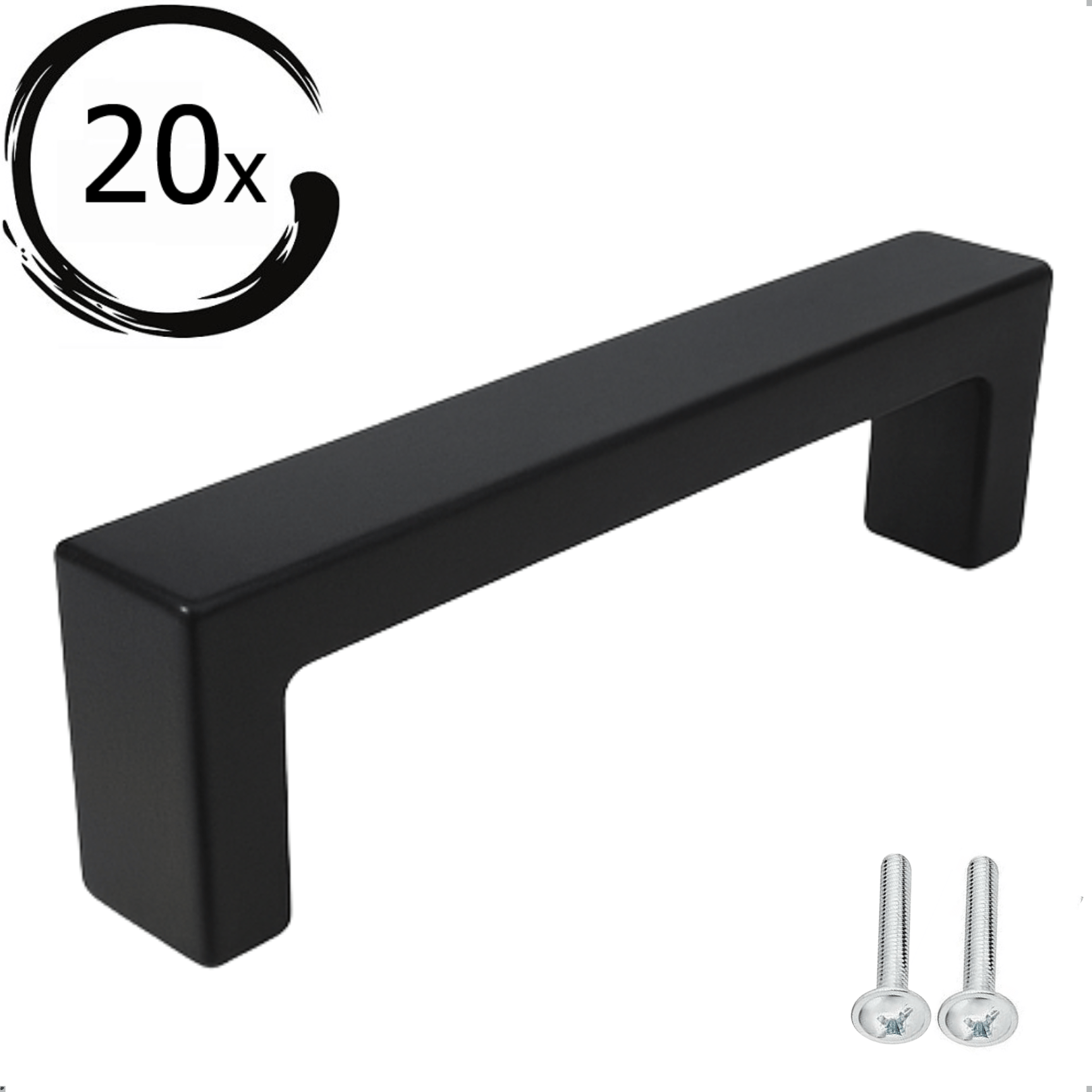 Set 10X handgrepen/handvatten 96mm RVS zwart met luxe look. Incl. schroeven, eenvoudig te monteren. Levering uit eigen voorraad; voor 15:00 besteld, morgen in huis. - BY MJM - GMJ55-20