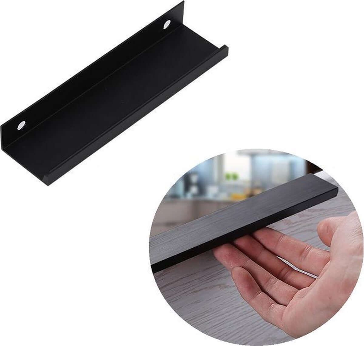 Handgreep 160mm Aluminium Zwart – Fargo - BY MJM - GMJ33